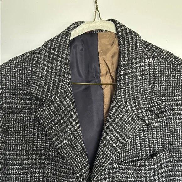 Black and Gray Plaid Coat Massimo Bizzocchi